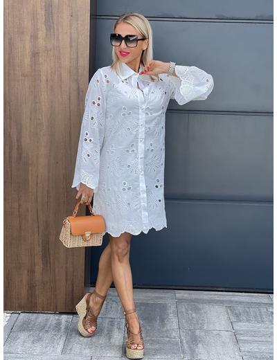 MIAMI kétrészes madeira ruha - övvel