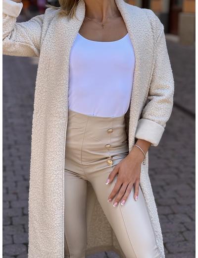 FASHION hosszított kardigánkabát - övvel