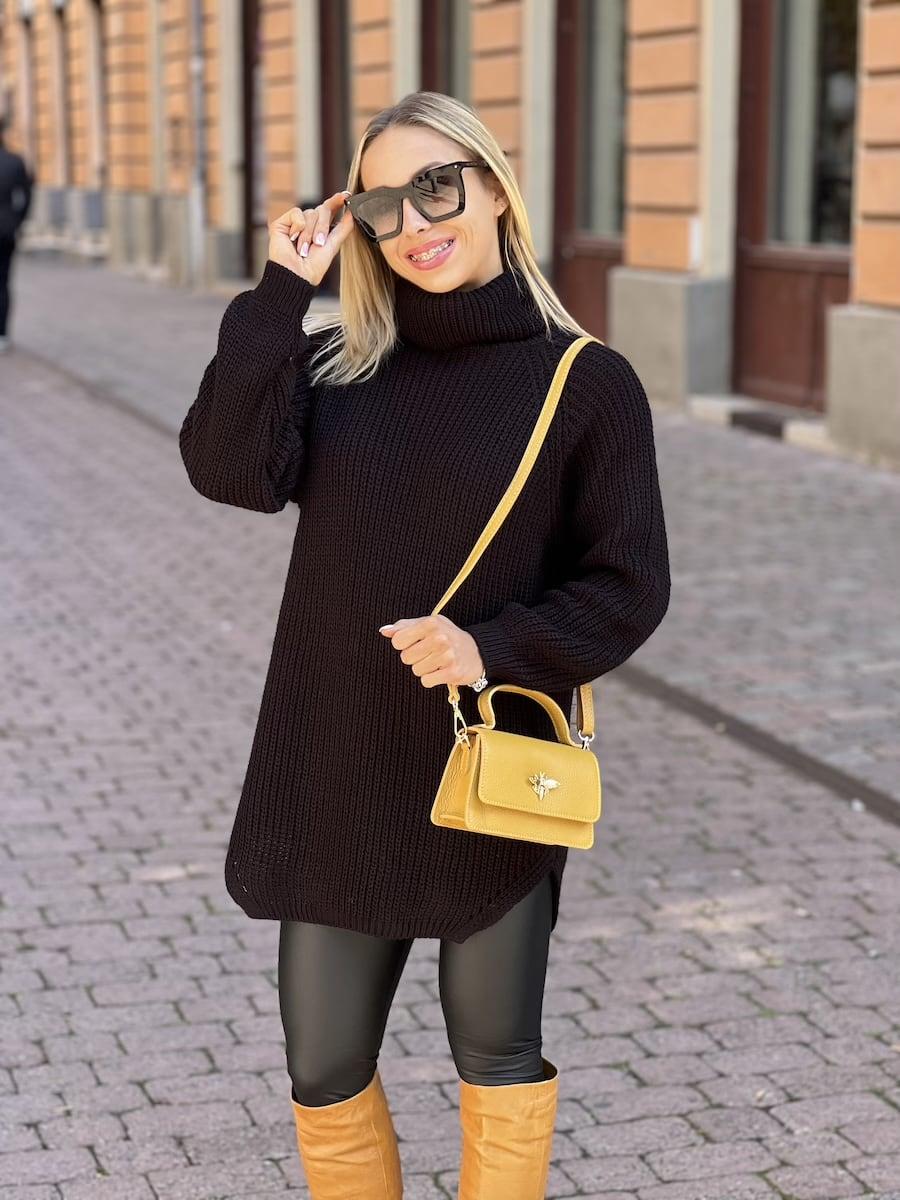 INSTA kötött garbóruha