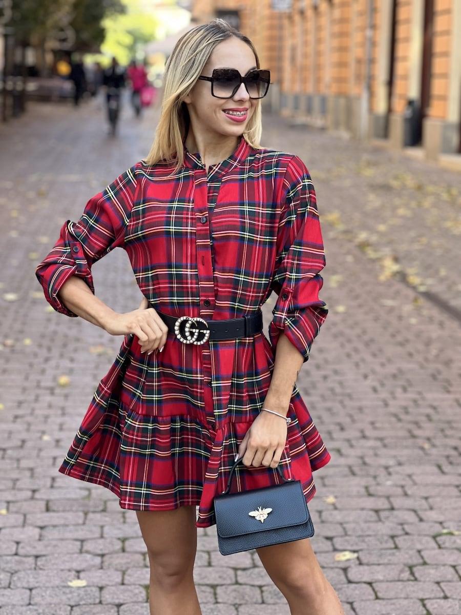 DIXIE kockás ruha