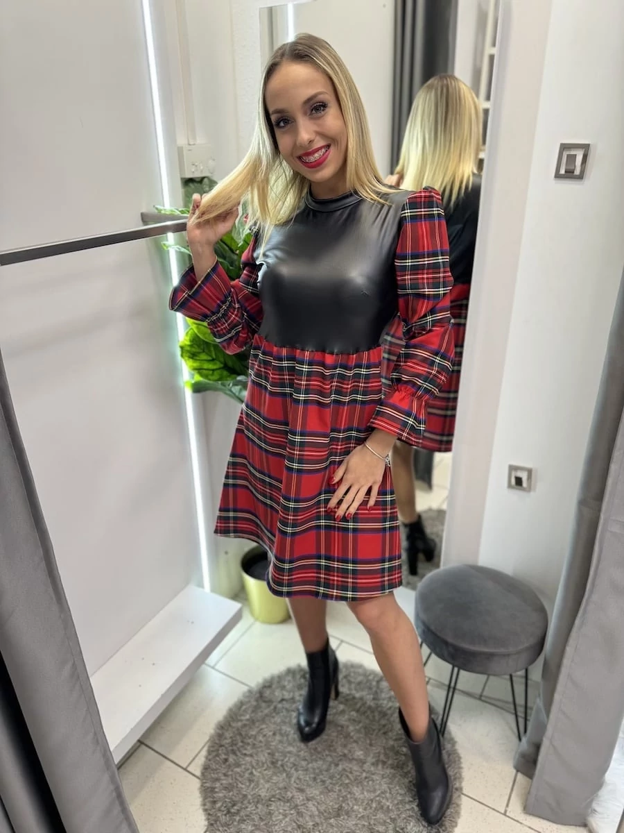 XMAS ruha - bőrbetéttel