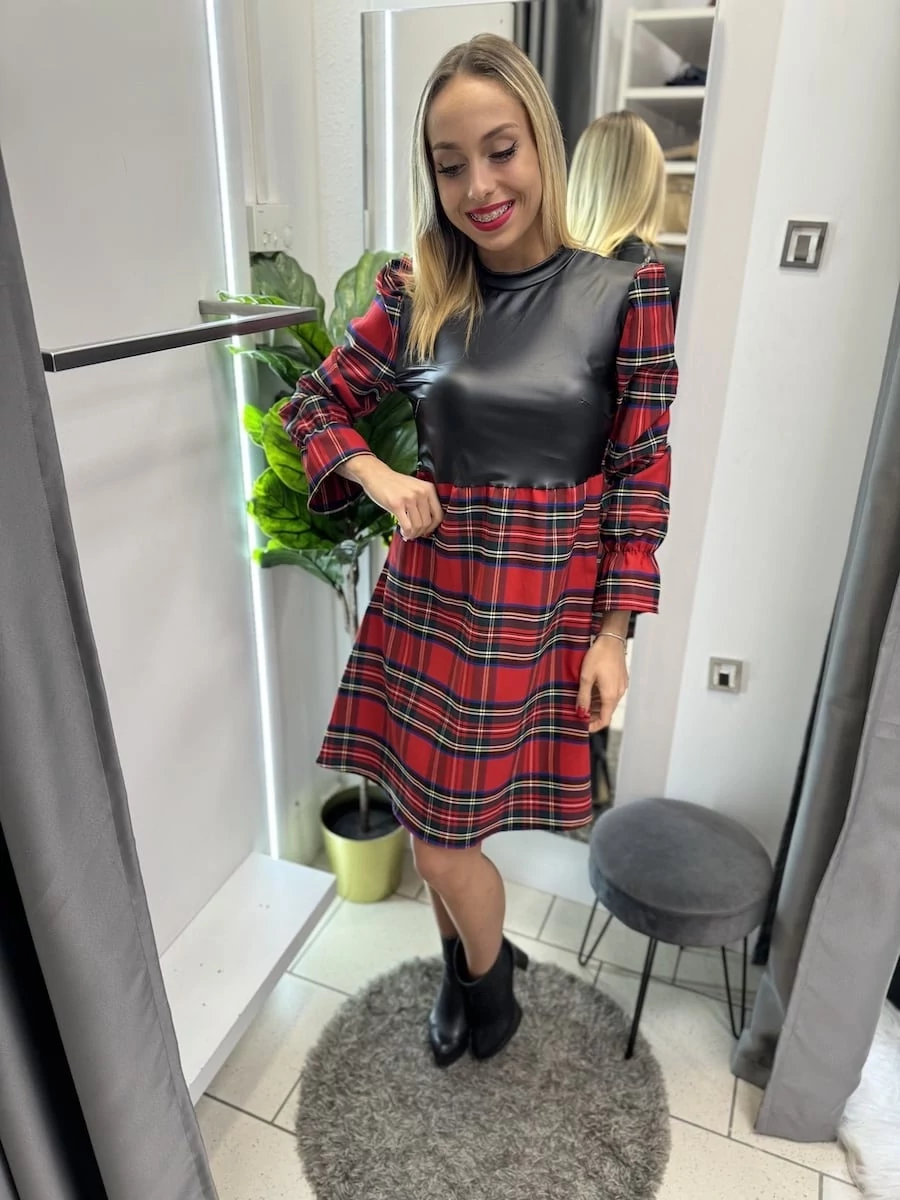 XMAS ruha - bőrbetéttel