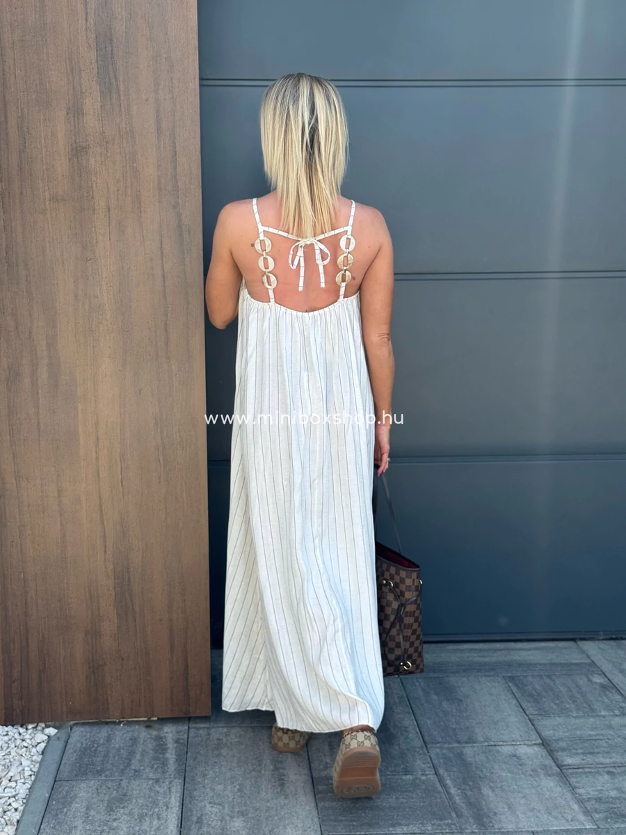 EMMA extra pántos vászonhatású maxiruha