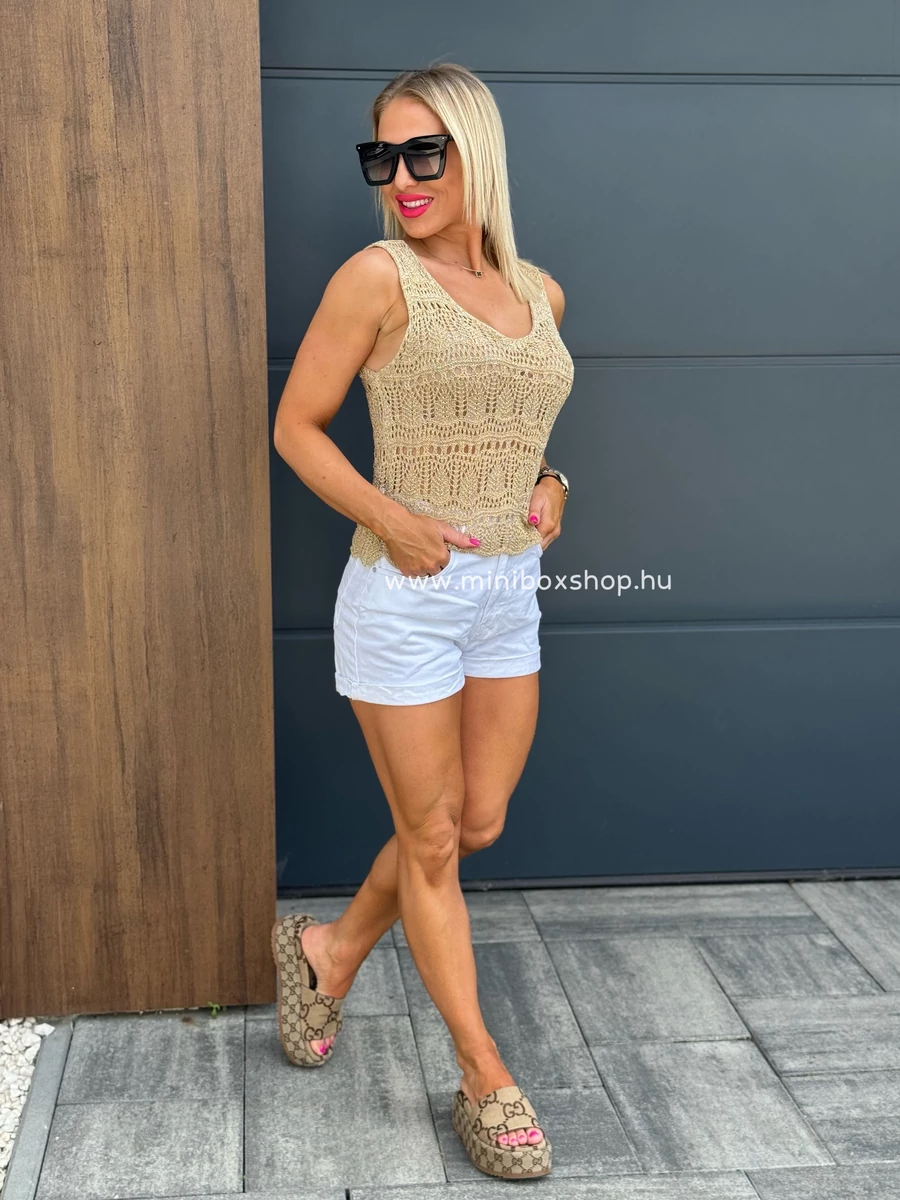 BREXA aranyszálas top