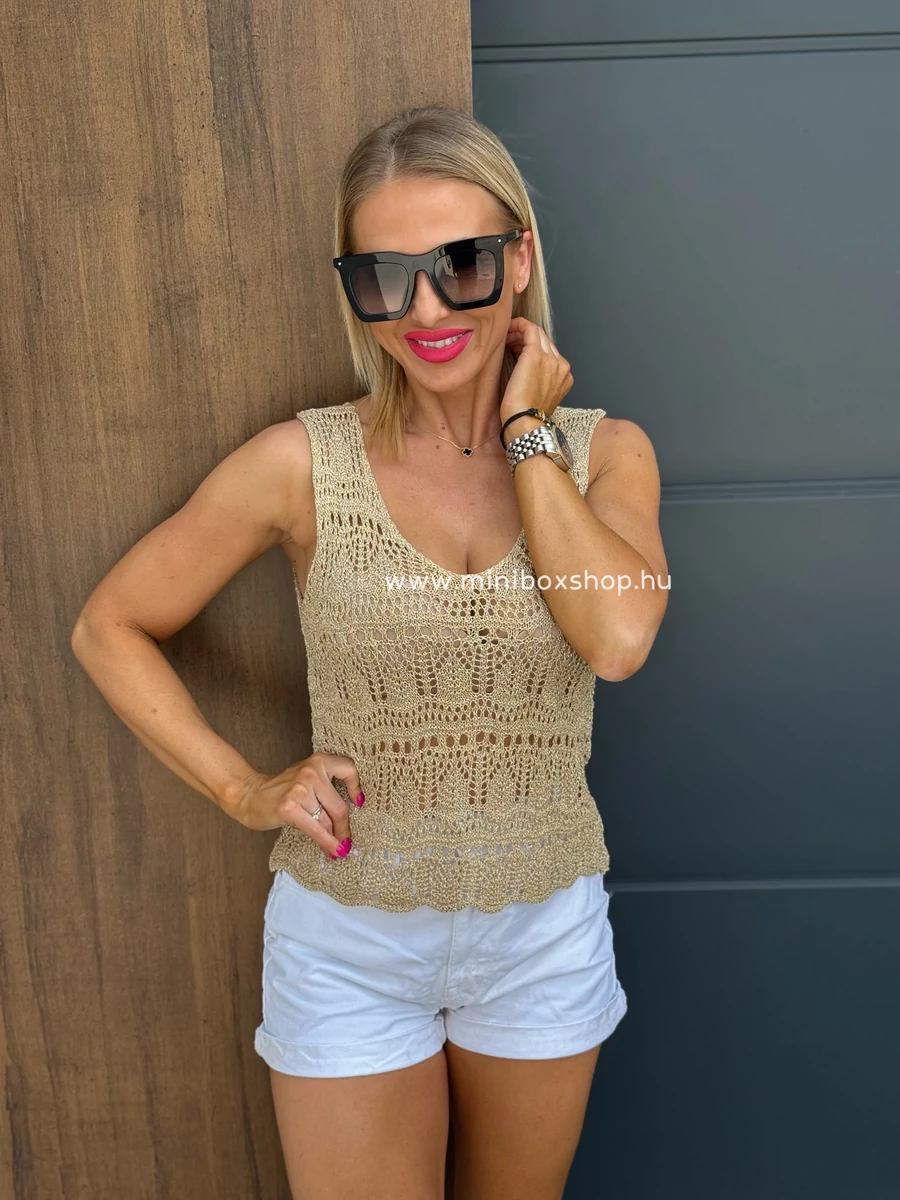 BREXA aranyszálas top
