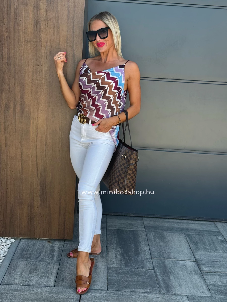 ZIGZAG szatèn top