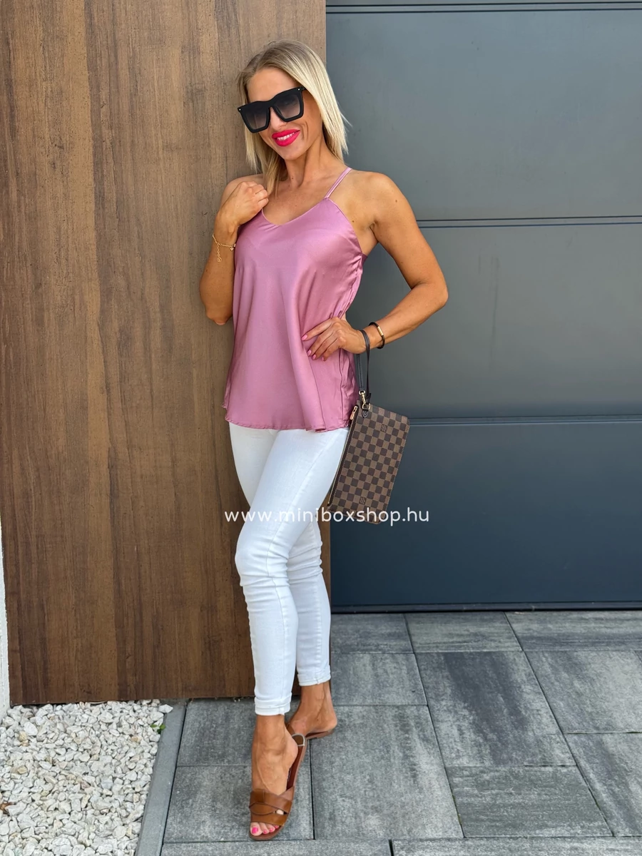 KIM dusty szatén top