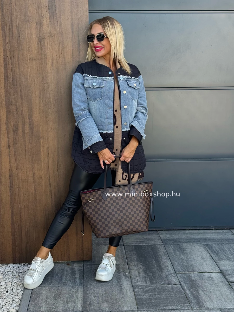 DENIM and Black steppelt kabát