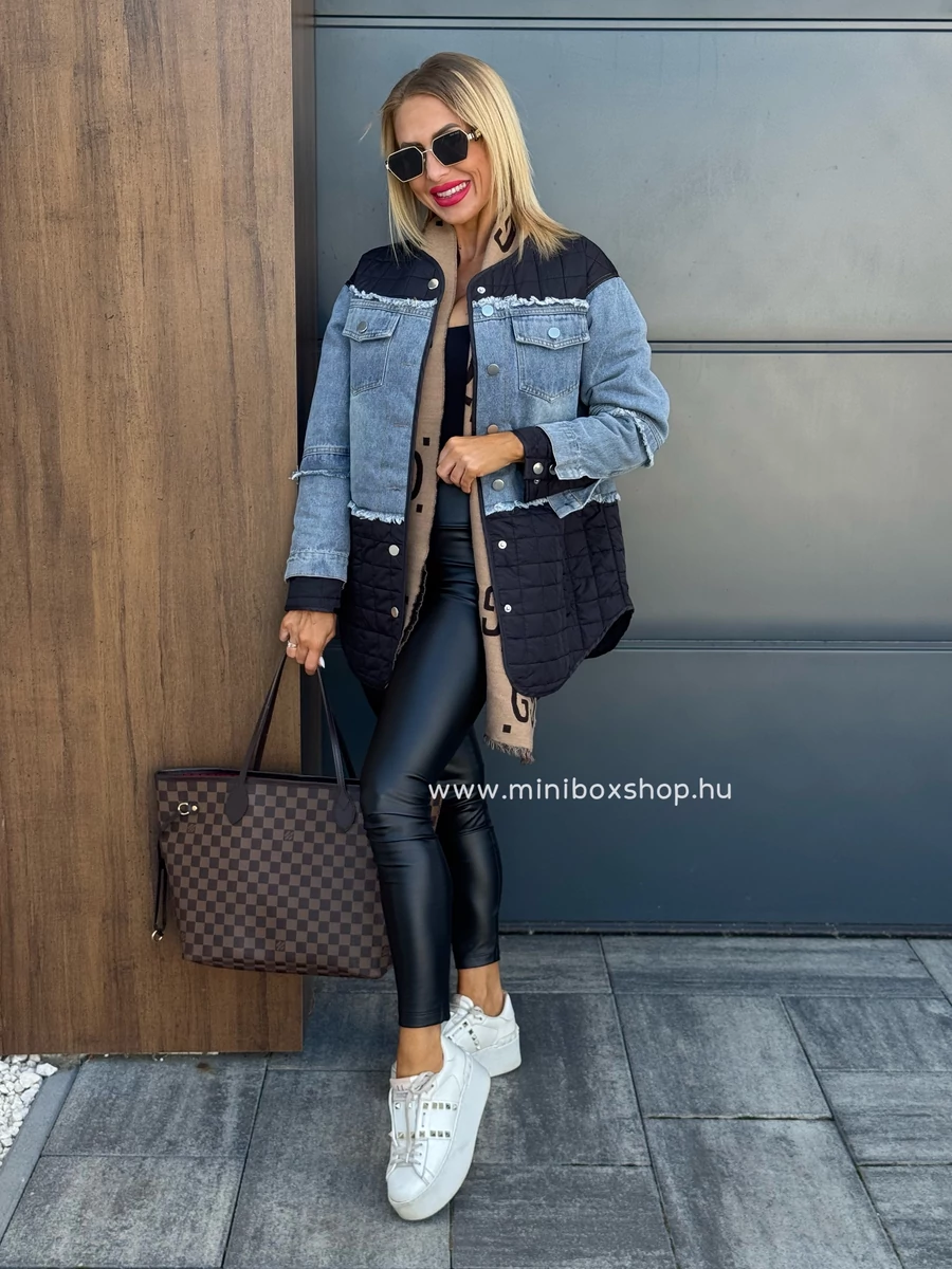 DENIM and Black steppelt kabát