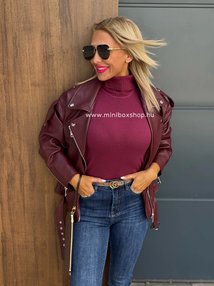 KELLY Fall burgundi oversized kabàt