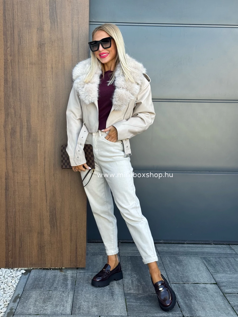 HENNIE műbőr kabàt - finom szőrmèvel