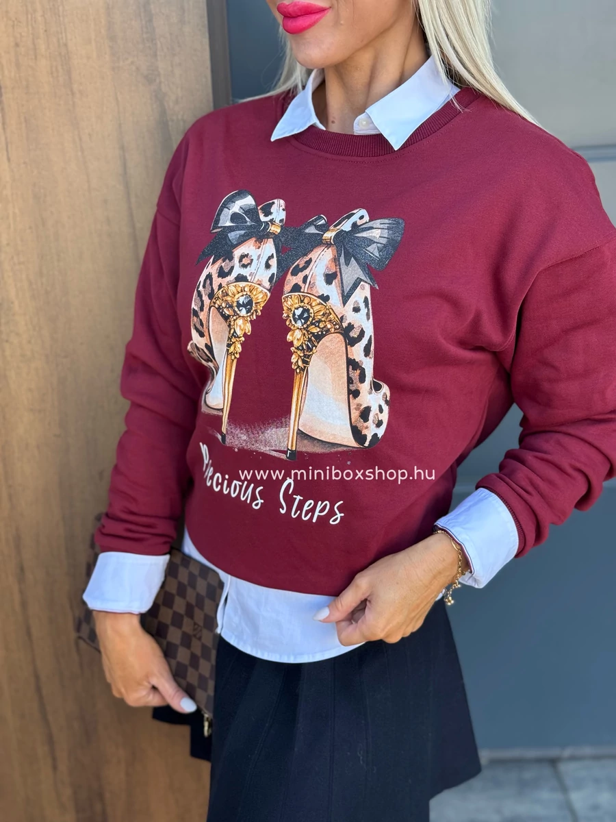 LEO steps mintás pulóver