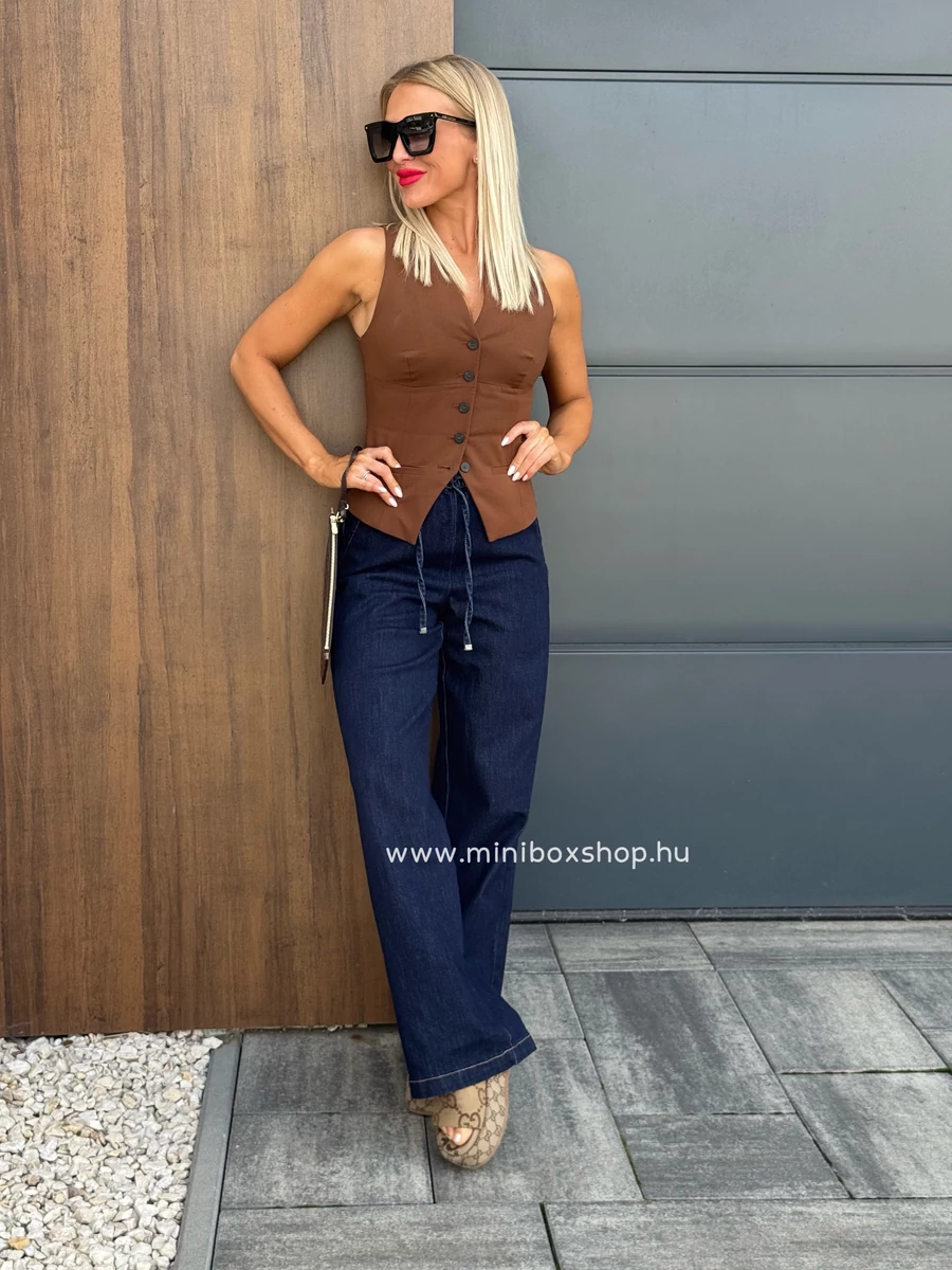 VAGGA Fall Palazzo farmernadrág - gumis derèkkal