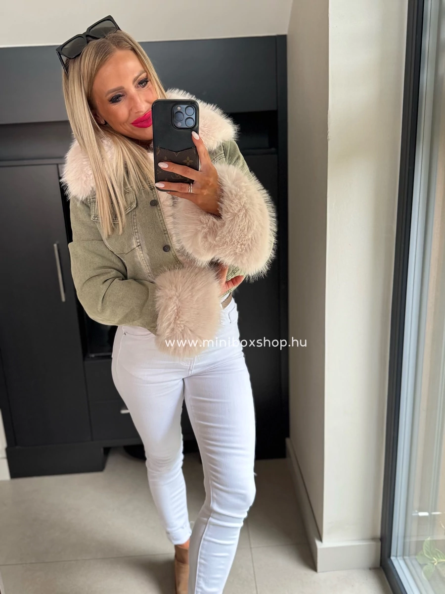 GOLDIE bèlelt kabátka - lecsatolható szőrmèvel