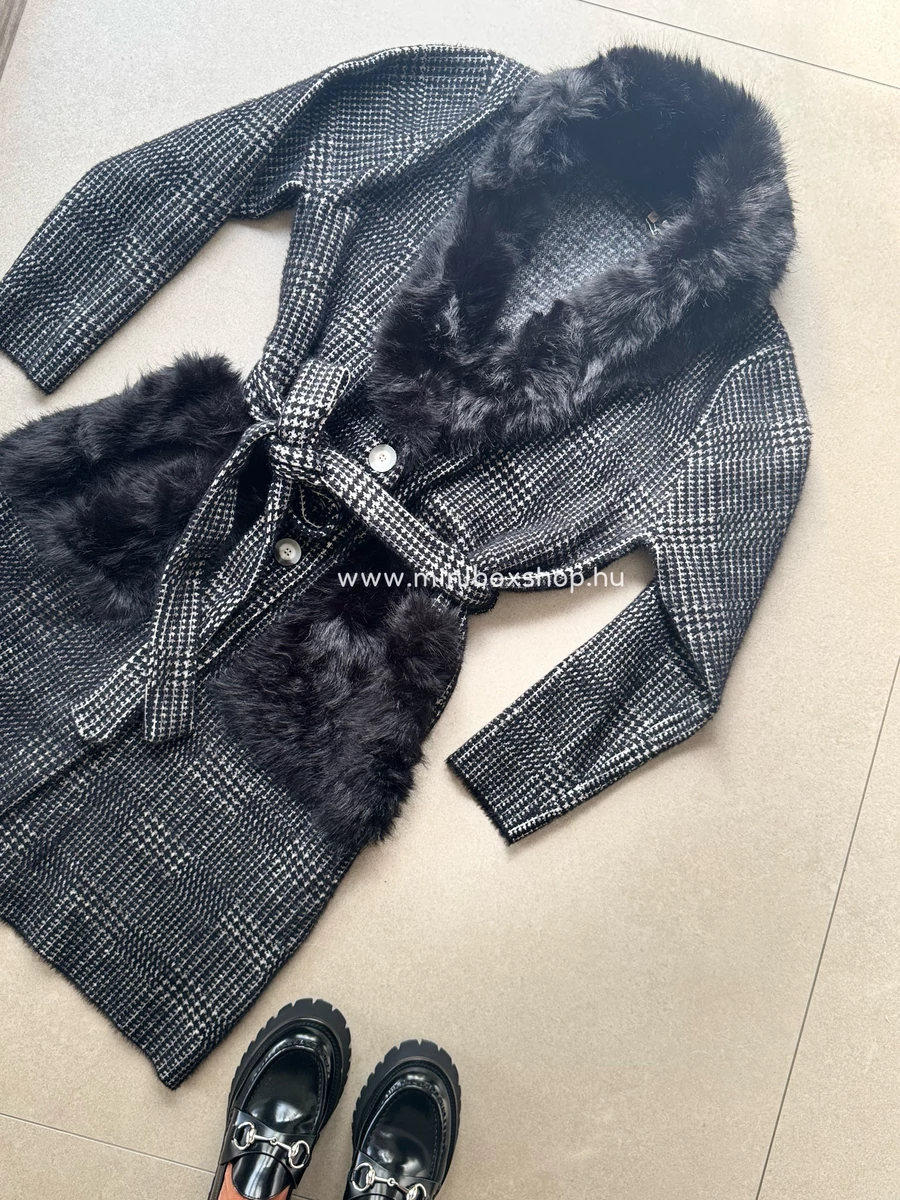 KLARA meleg kardigán/kabát - szőrmèvel KLARA meleg kardigán/kabát - szőrmèvel