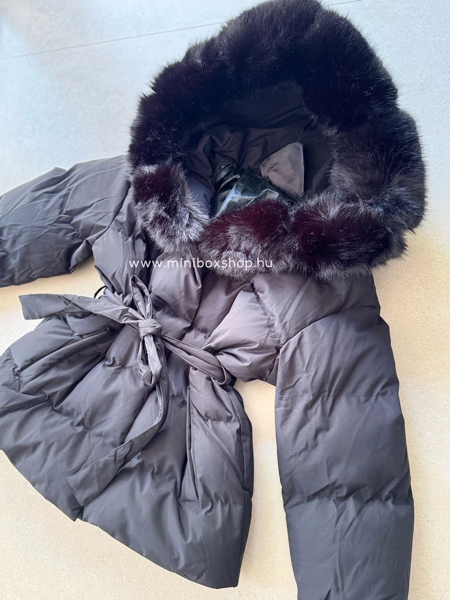 LEXIA steppelt bèlelt kabàt - extra kapucnival - szőrmèvel