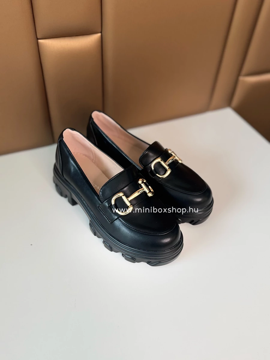 LANA Fall loafer - arany díszpánttal