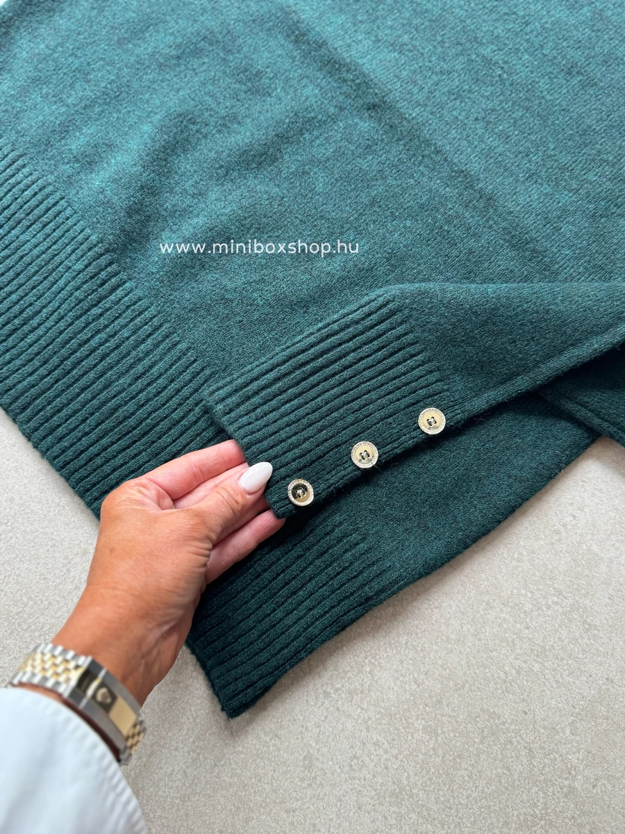 LUX Fall felső - arany gombokkal - gyapjúval