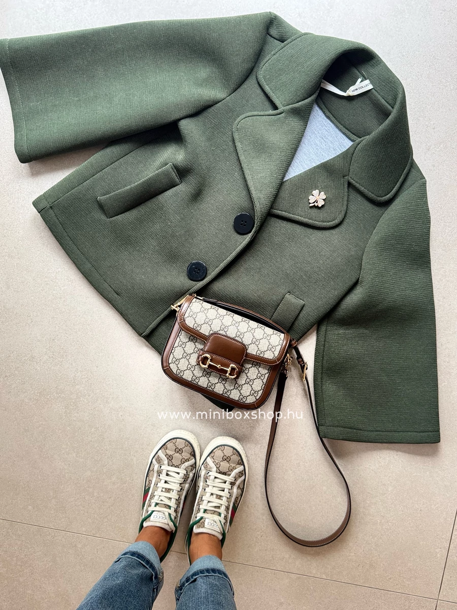 KHAKI FALL puha kabátka - kitűzővel