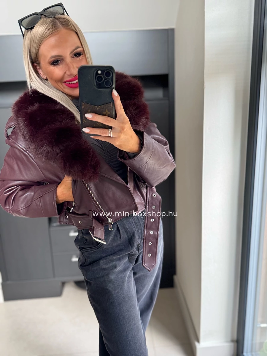 HENNIE műbőr kabàt - finom szőrmèvel HENNIE műbőr kabàt - finom szőrmèvel