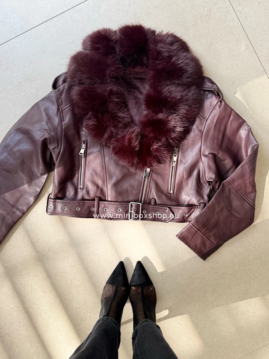 HENNIE műbőr kabàt - finom szőrmèvel HENNIE műbőr kabàt - finom szőrmèvel