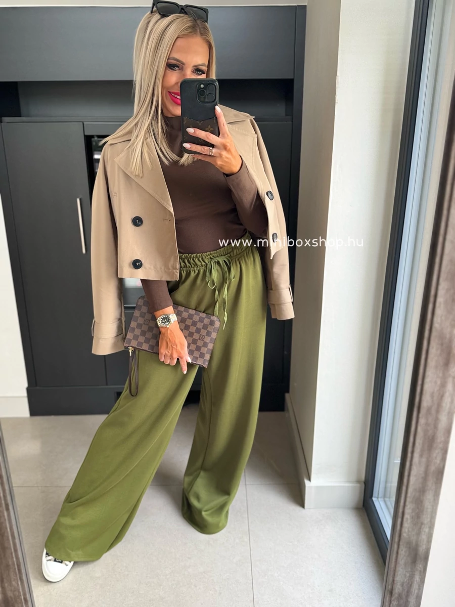 COFFEE extra puha nadrág - gumis derékkal