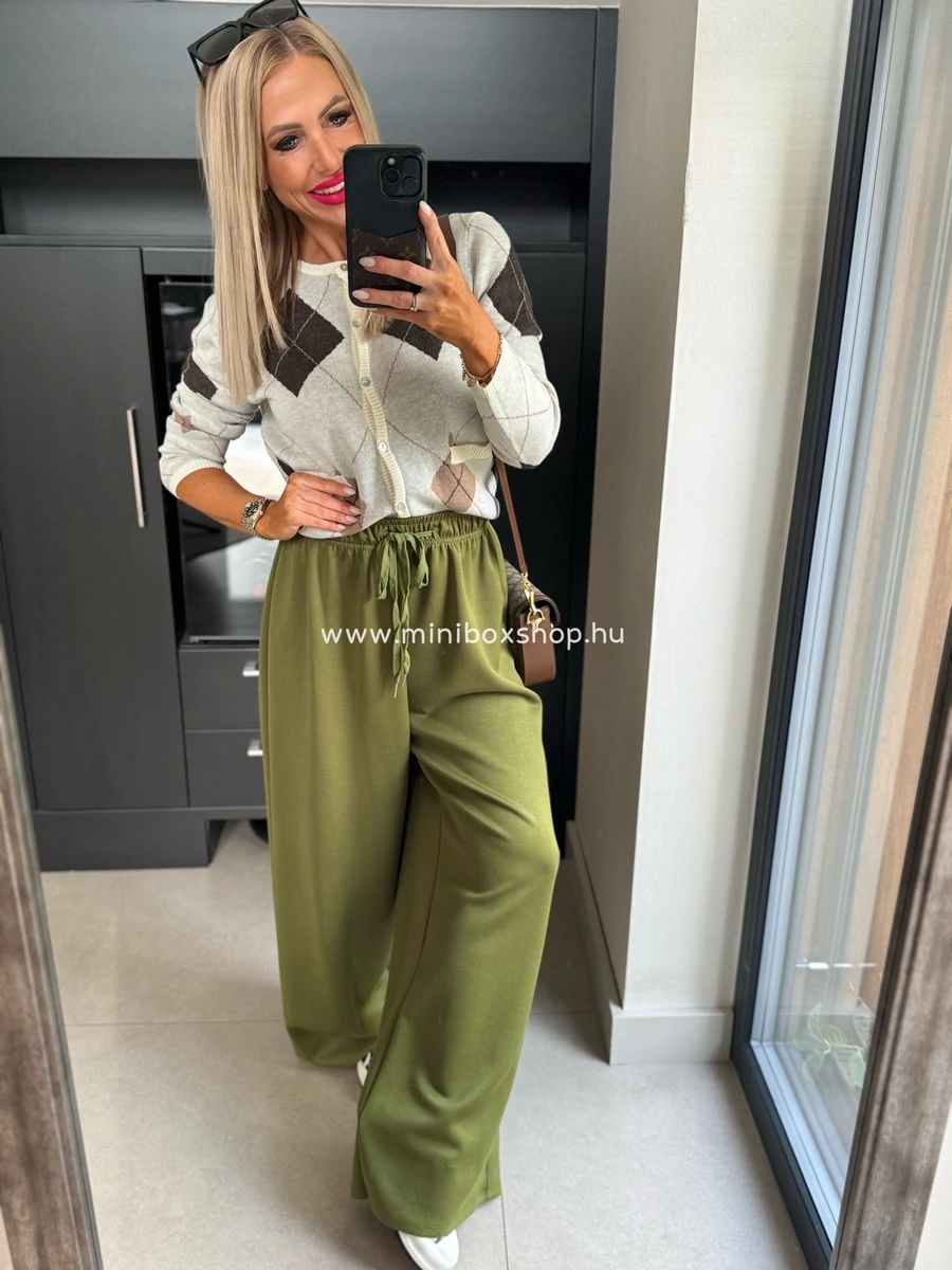 FLORA rombusz mintás kardigàn