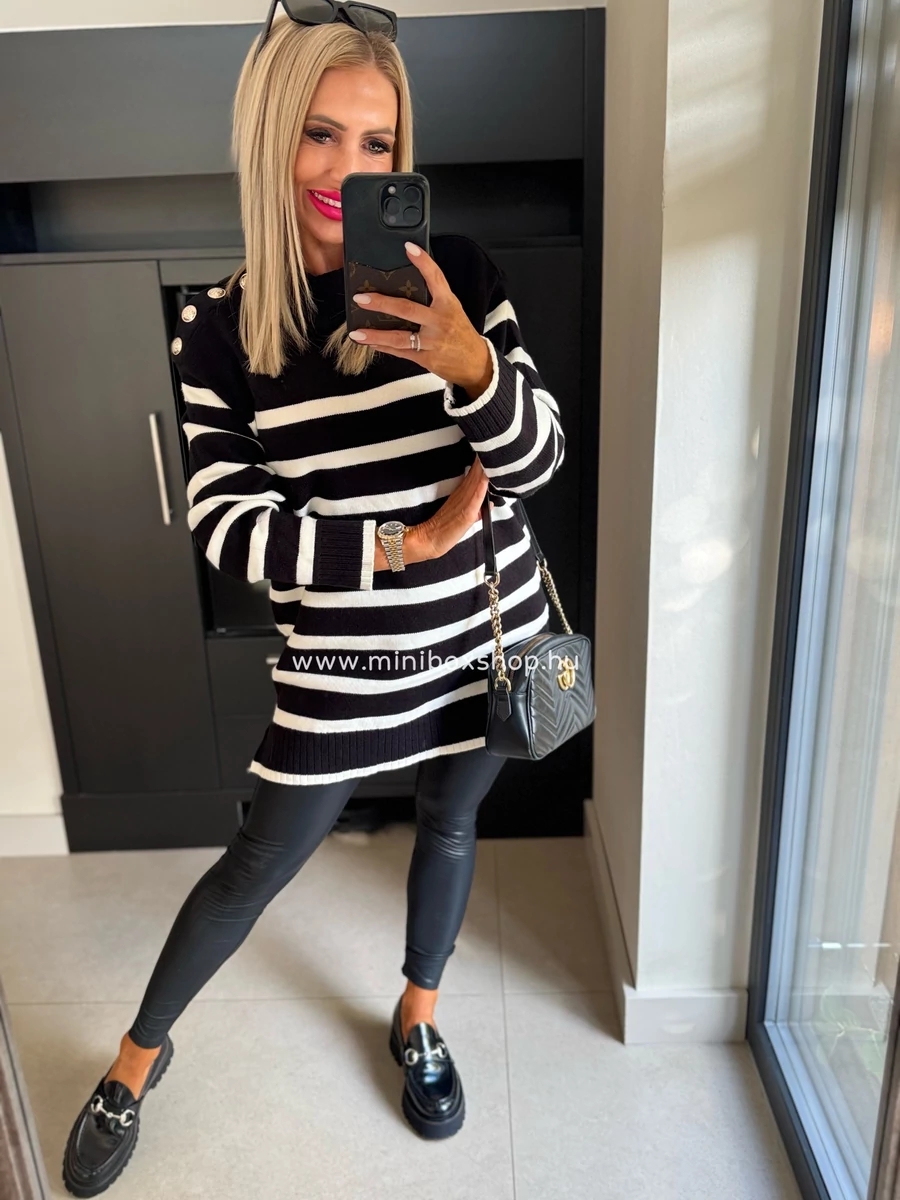 BRIO csíkos kötött tunika