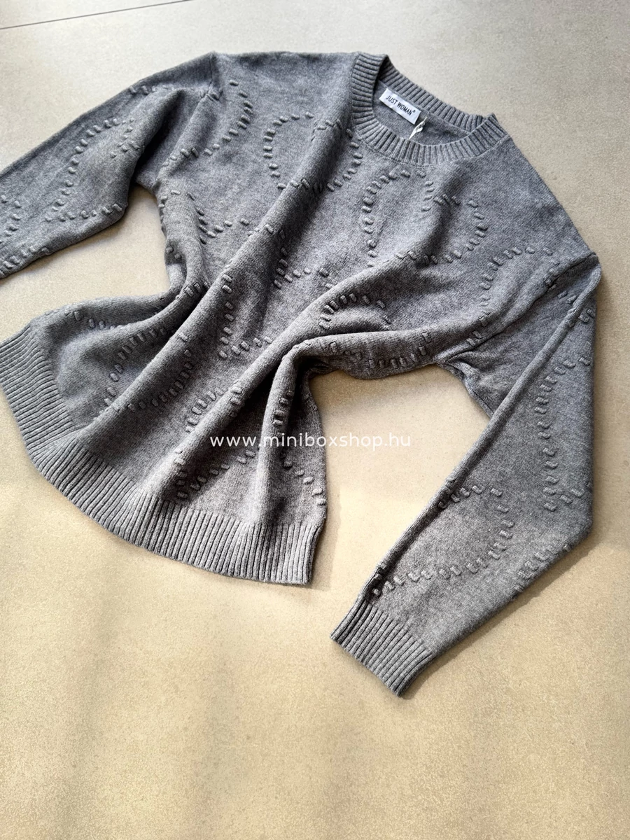 LOVE Fall Gray dombornyomott mintás felső LOVE Fall Gray dombornyomott mintás felső
