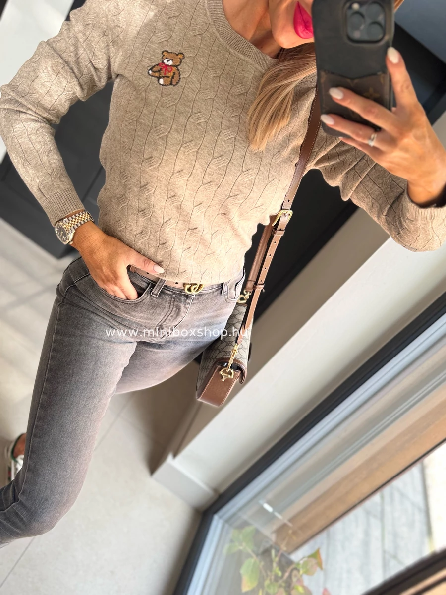 TEDDY csavartkötésű kereknyakú felső