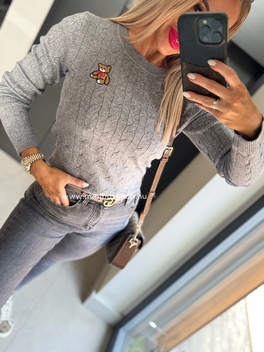 TEDDY csavartkötésű kereknyakú felső