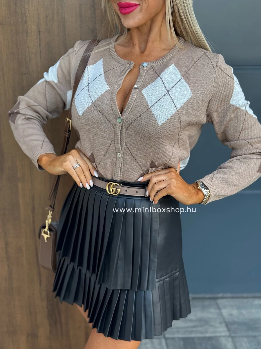 FLORA rombusz mintás kardigàn