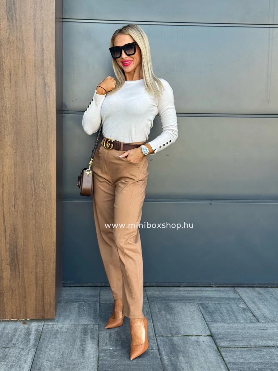 ELLIE gumis derekú nadrág - övvel