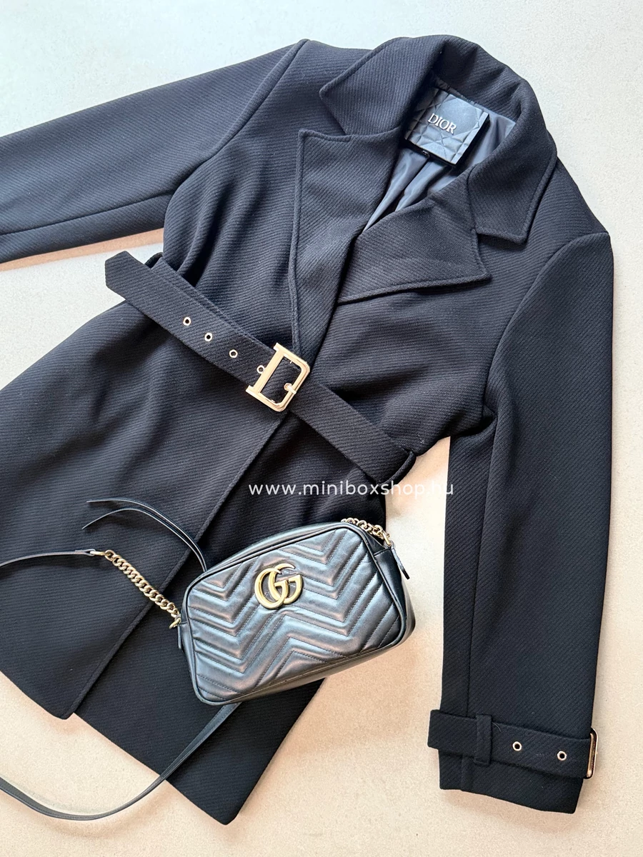 AFRODITE térdfölött érő -szövetkabát - övvel