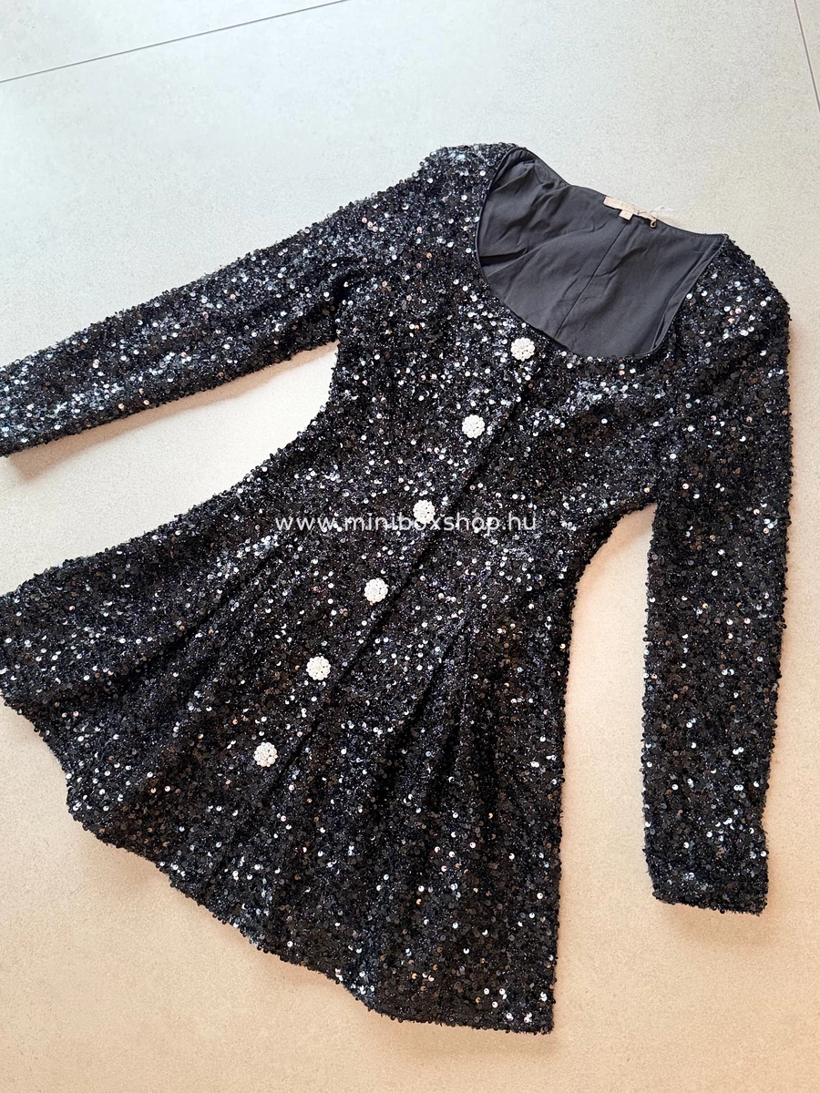 AMIA blézerruha - flitterrel - pörgös szoknyarésszel