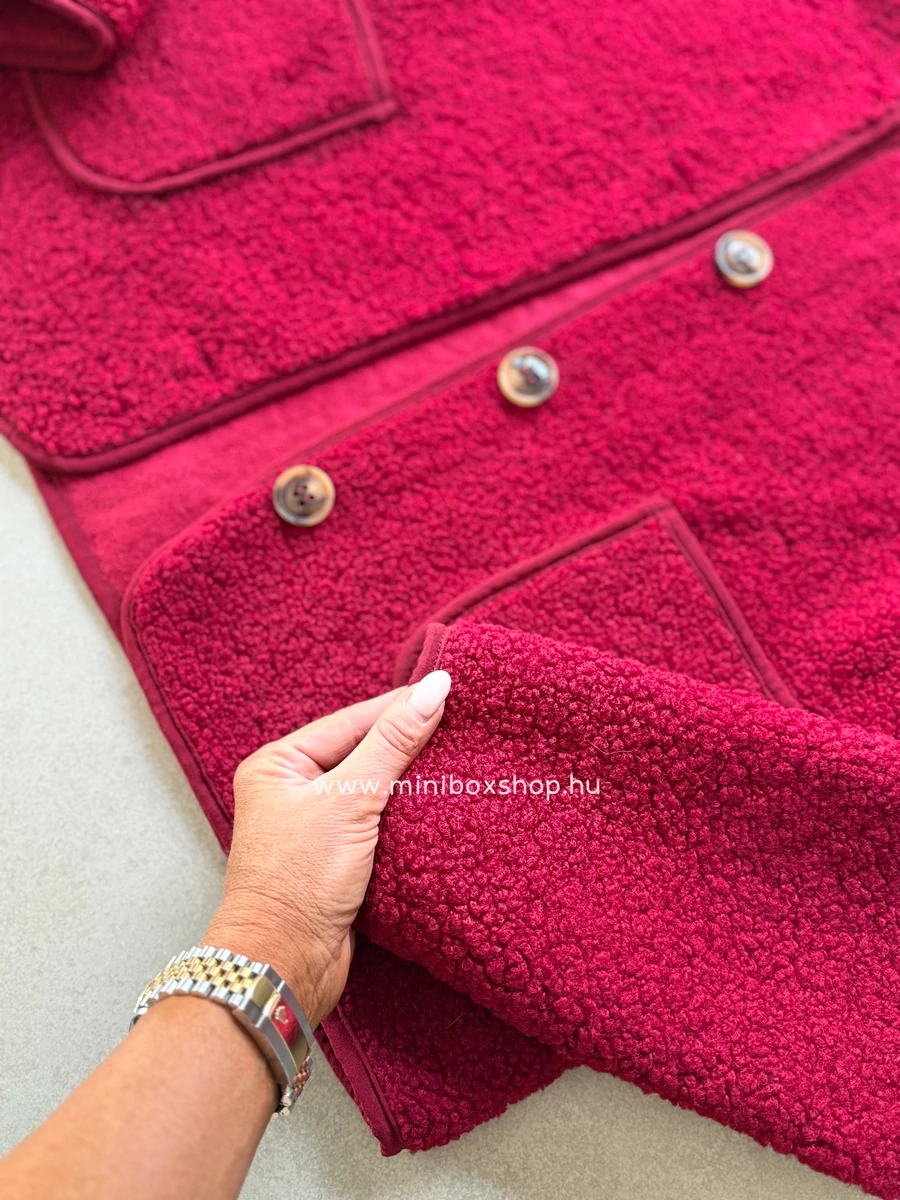 EVELINI Teddy kardi/kabátka - velúr béléssel