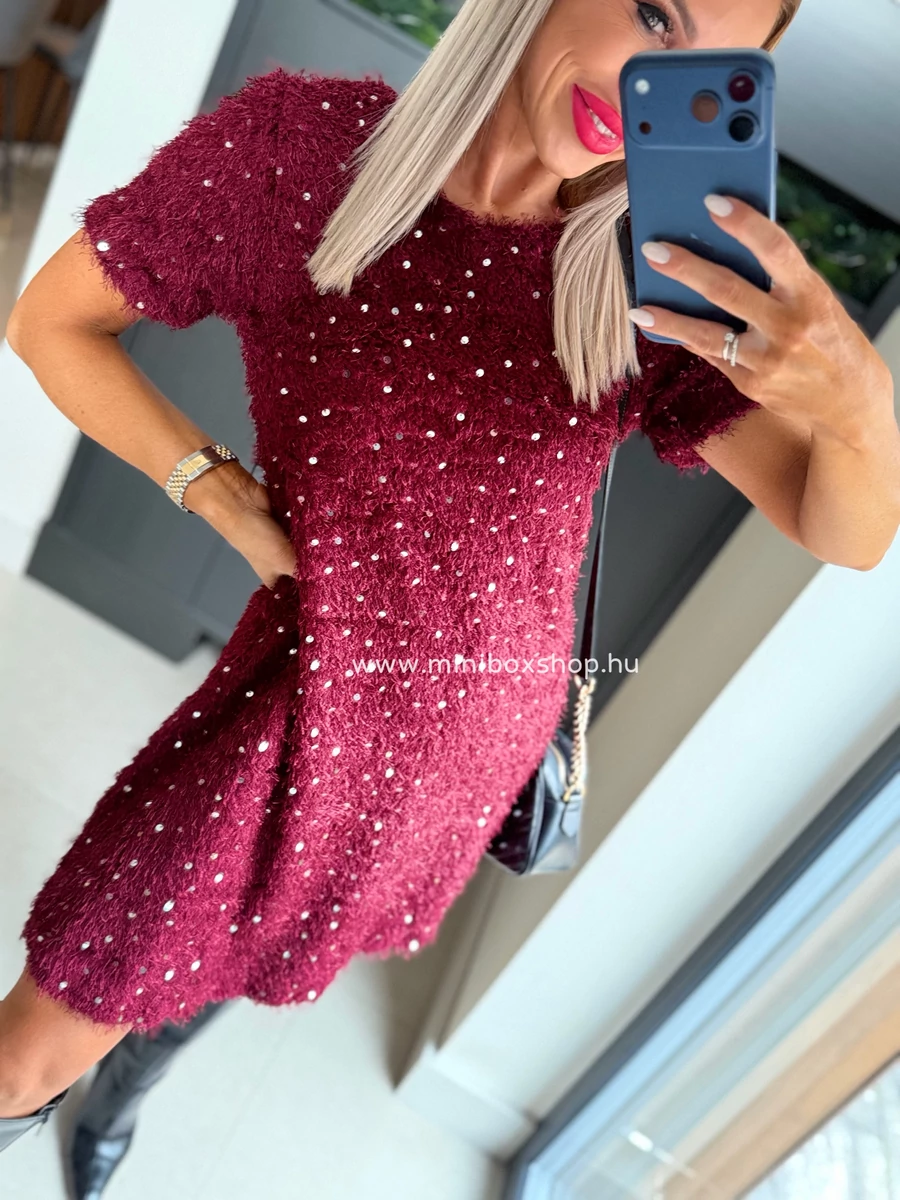 ROZA pihepuha bélelt ruha - pici flitterrel