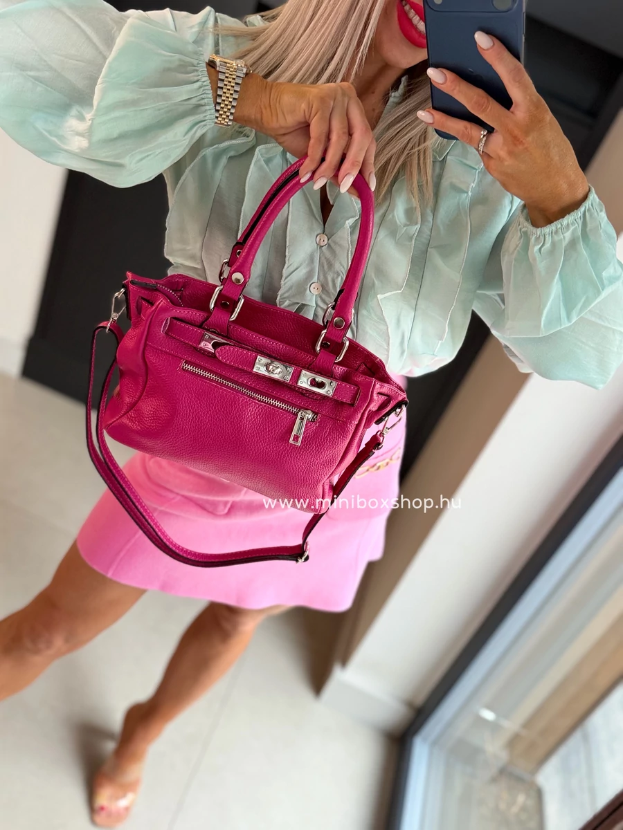 FEEL pinky valódi marhabőr táska