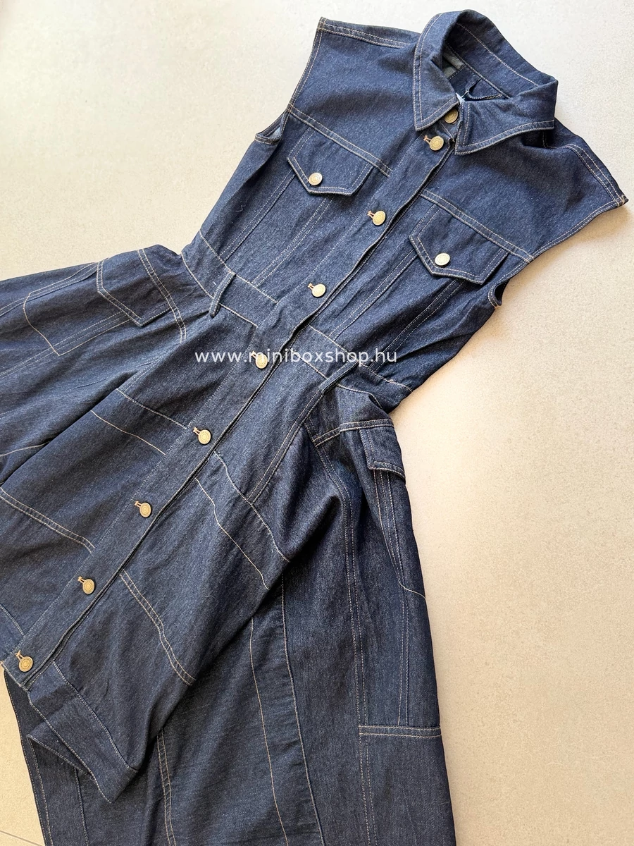 ZOZI asszimetrikus farmerruha - 100% pamut