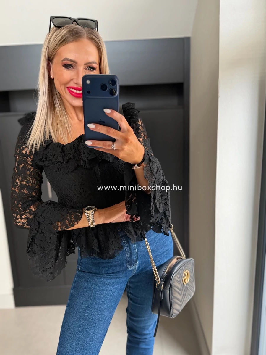 SISI csipkefelső - extra fodorral