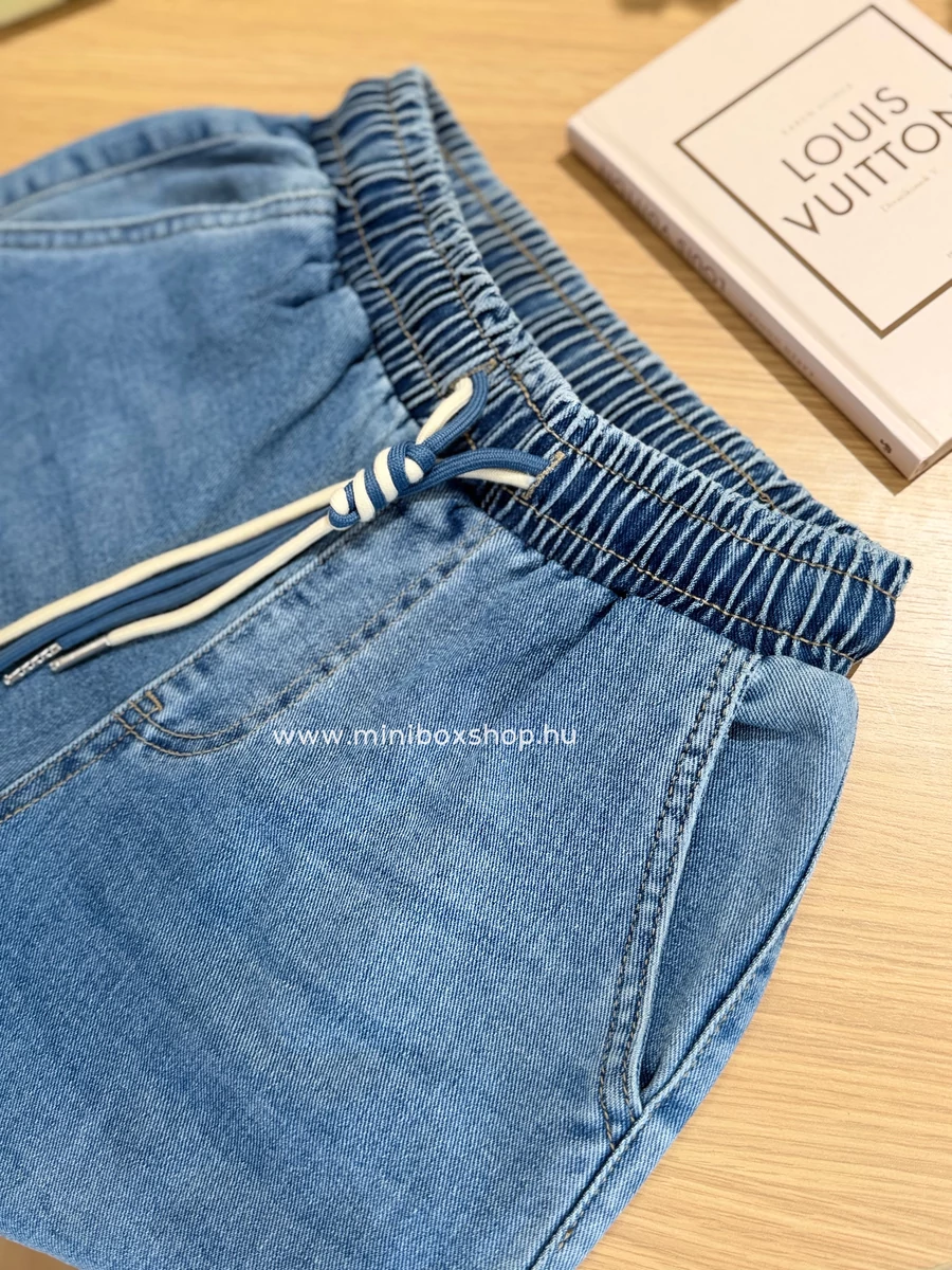 NATASA gumírozott derekú farmernadràg