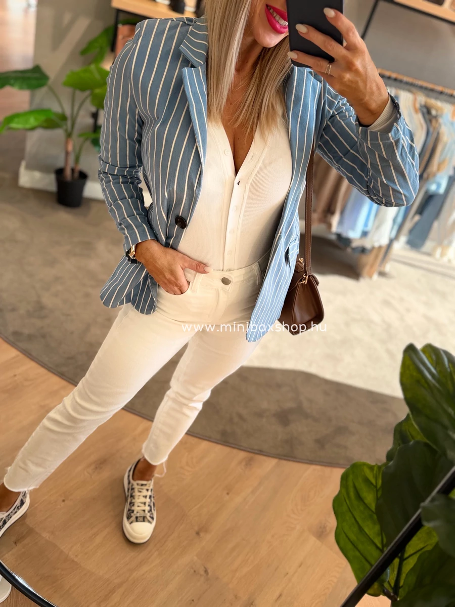 STEFFI csíkos elasztikus blézer