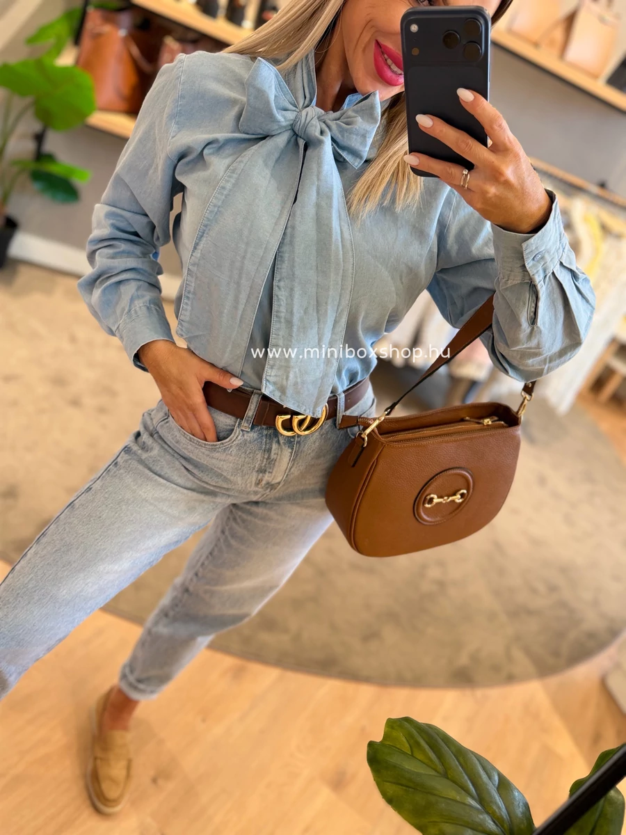 EMILI farmerhatású puha ing - masnival - 100% pamut