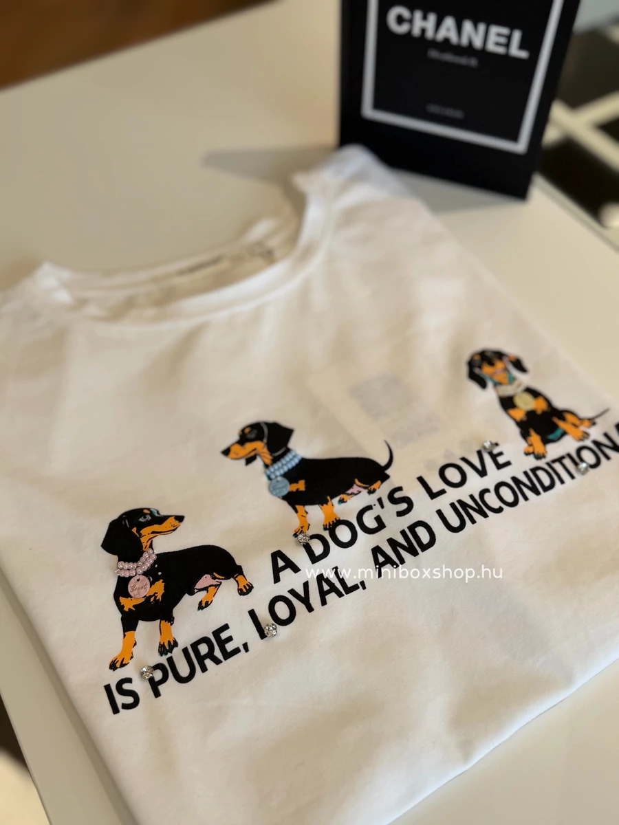 TACSI pamutfelső - gyöngy nyakörvvel