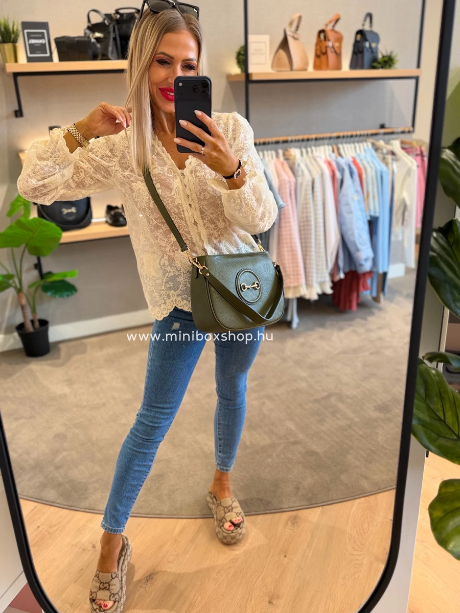 LINI csipkehatású ing - gumis ujjakkal - pamuttal