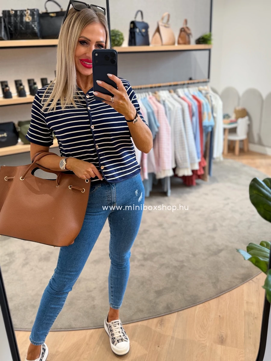 SAFE csíkos kardigánfelső