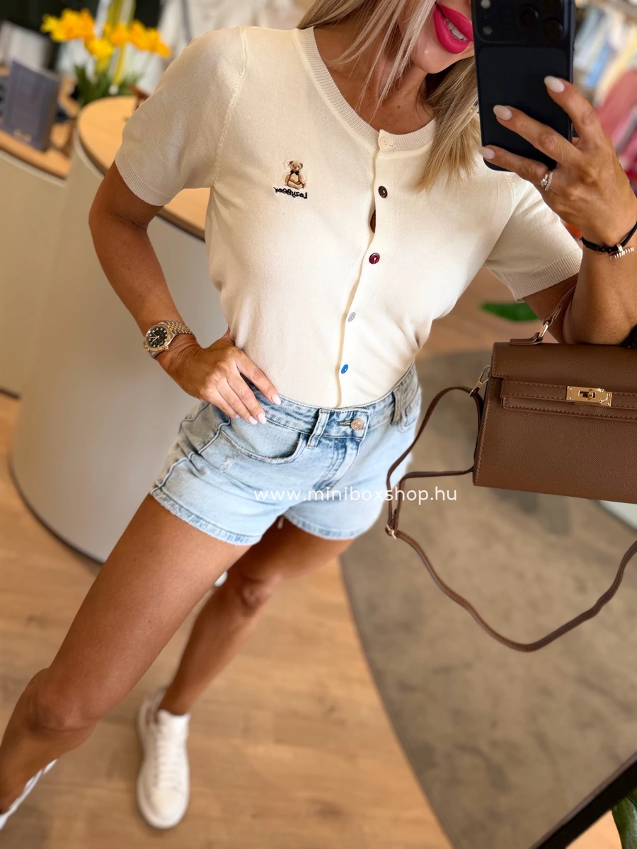 LAZYBEAR kardigánfelső - színes gombokkal