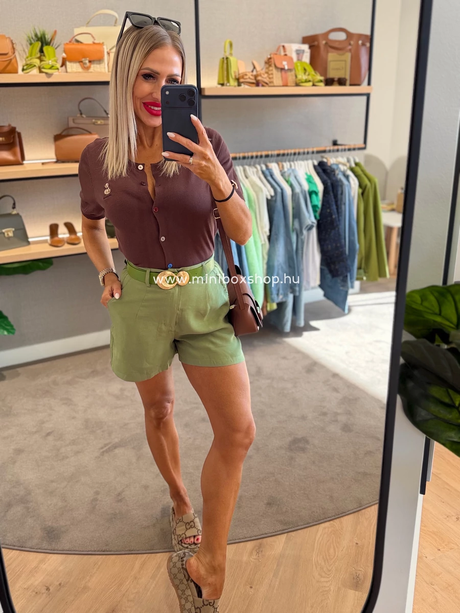 MATCHA rövidnadrág - övvel