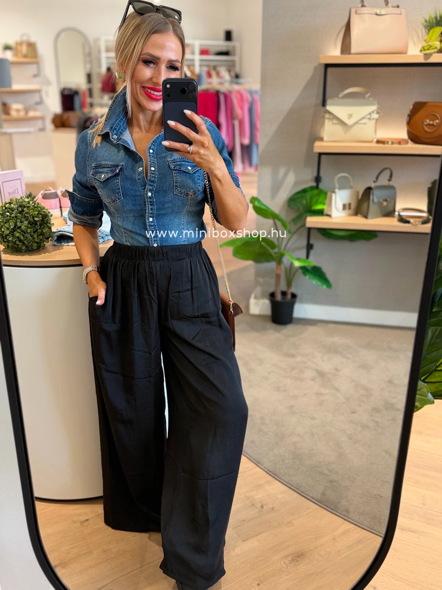 ANI gumis derekú szatèn nadrág