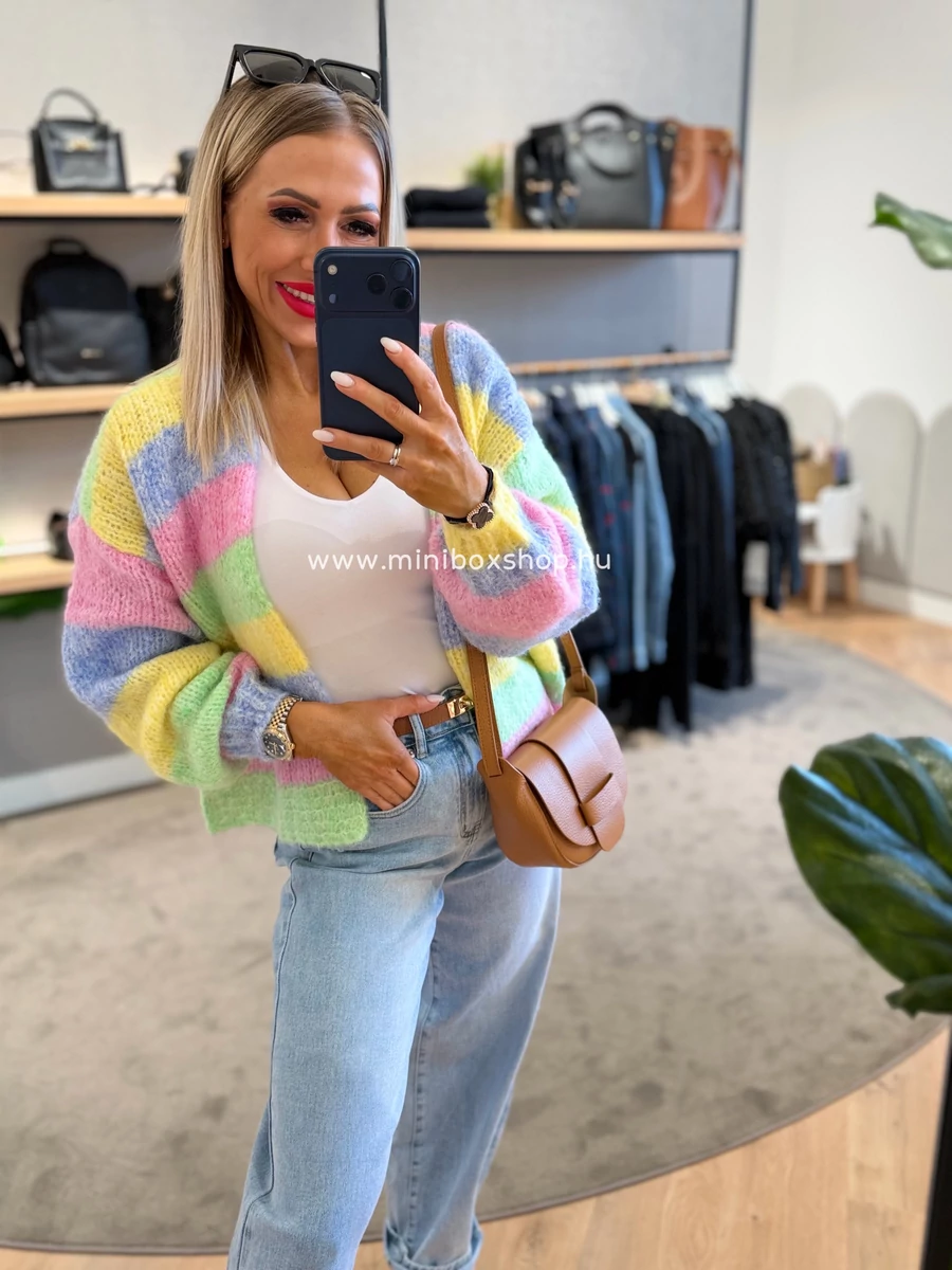 GOAL csíkos kardigàn